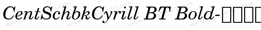 CentSchbkCyrill BT Bold字体转换